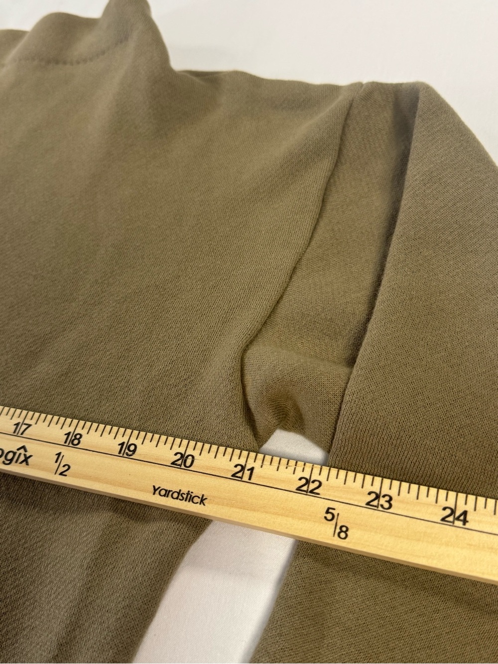 Madewell MWL Women's XS Earthy Green Mock Neck Sweater w/ Front Pocket & Buttons - Picture 11 of 13